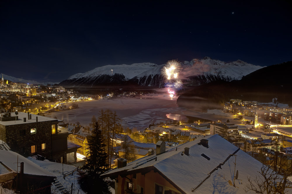 Neujahrsnacht in St. Moritz.